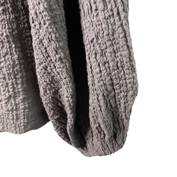 Womens Grade & Gather Peasant Rippled Shirt Gray Relaxed Fit Size Medium u - Picture 9 of 12